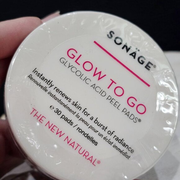 Sonäge ✦ Glow To Go Glycolic Acid Peel Pads ✦ AHA Radiance Exfoliating 30ct NWT - Picture 3 of 8
